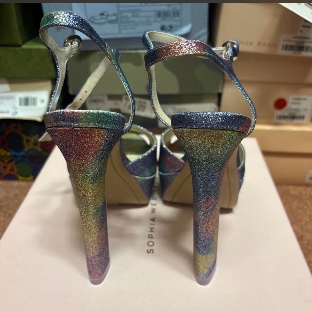 Sophia Webster Multicolor Glitter High Heel Sandals